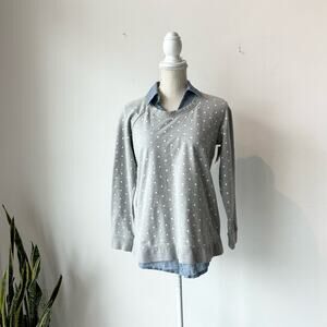 S Gray Motherhood Polka Dot Long Sleeve